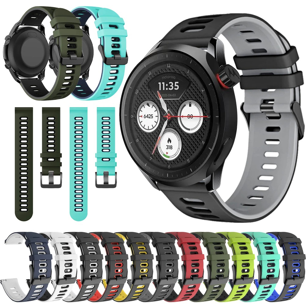 Motorola Smartwatch Accessories - حزام مطاطي رياضي لساعة موتورولا موتو