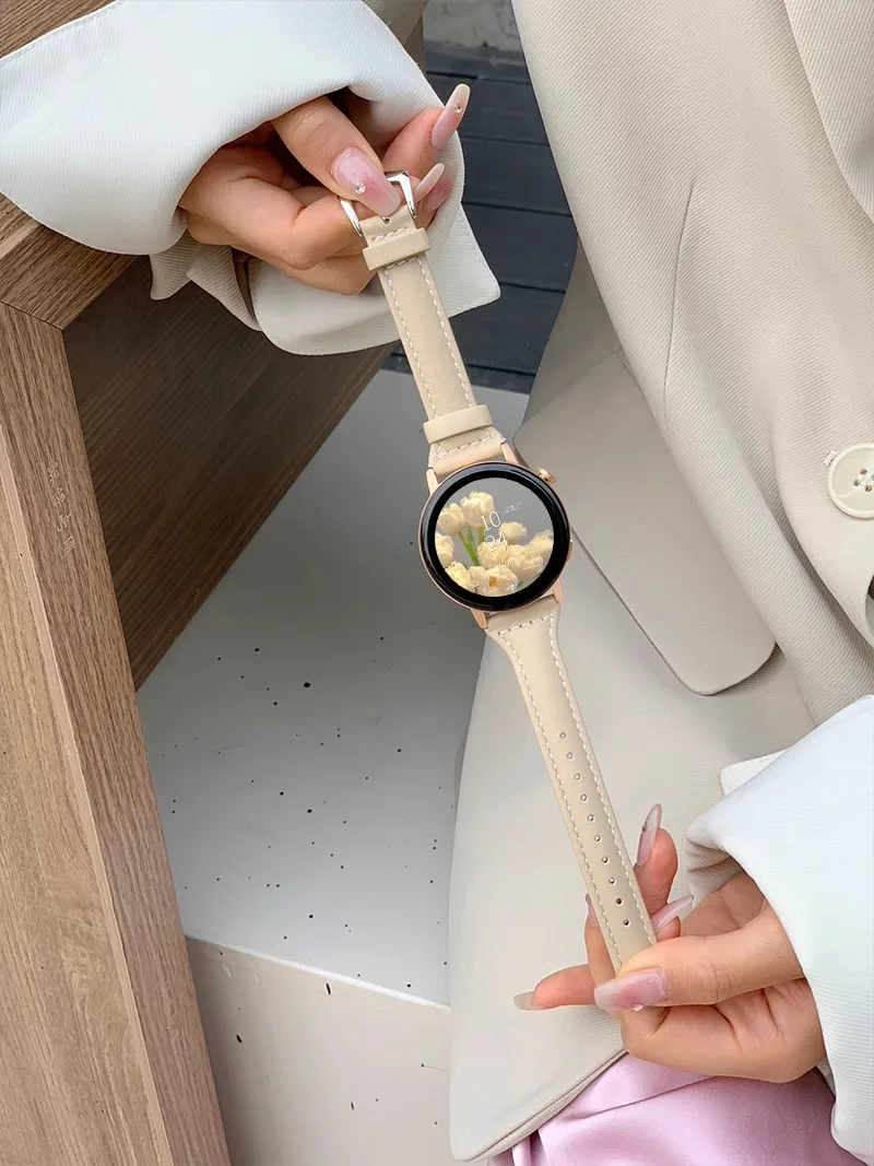 سوار جلدي رفيع لساعة سامسونج ج - مراجعة Titan Smartwatch Accessories وسعره