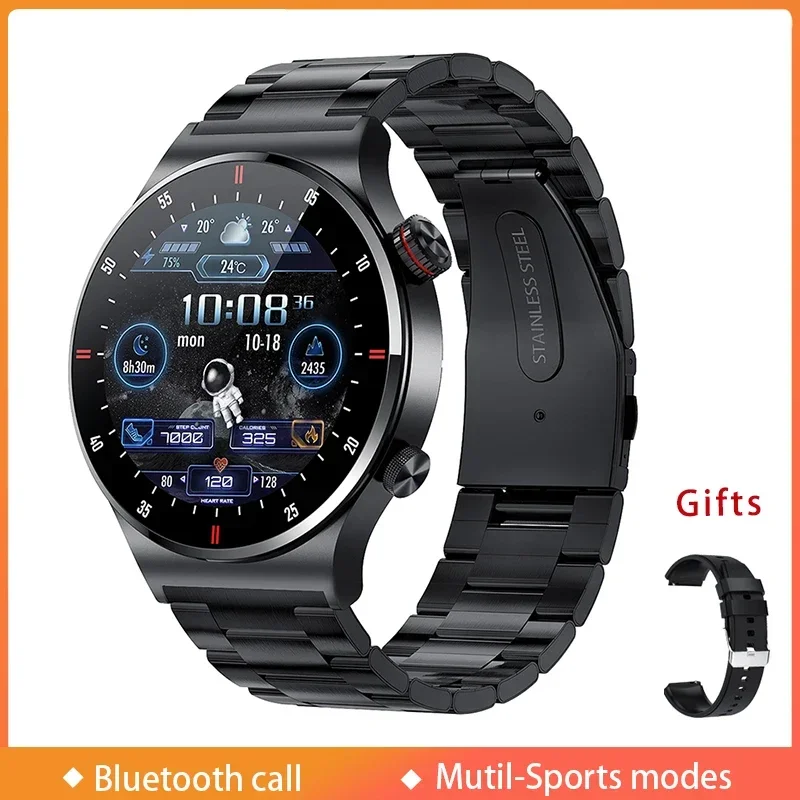 ساعة ذكية للرجال، تدعم تقنية ا - مراجعة Smartwatch Custom وسعره