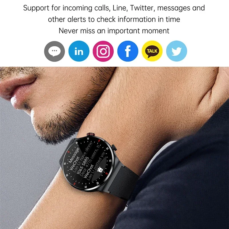ساعة ذكية للرجال، تدعم تقنية ا - مراجعة Smartwatch Custom وسعره