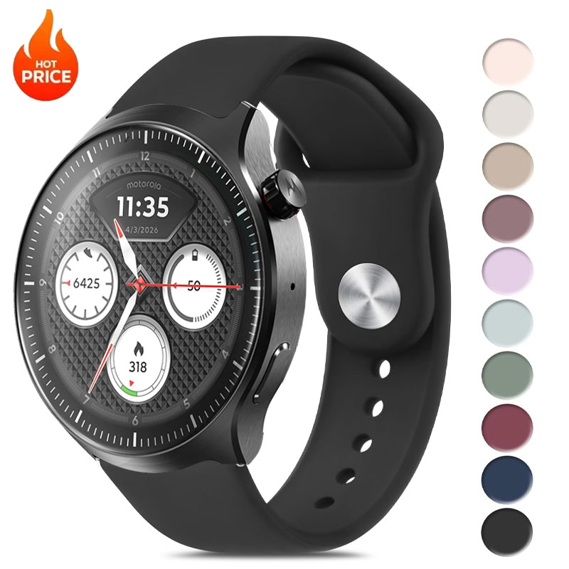 سوار ساعة بعرض 20 مم و22 مم لس - مراجعة Motorola Smartwatch Accessories وسعره